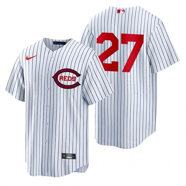 Men's Cincinnati Reds #27 Jake Fraley 2022 White Field of Dreams Stitched Baseball Jersey